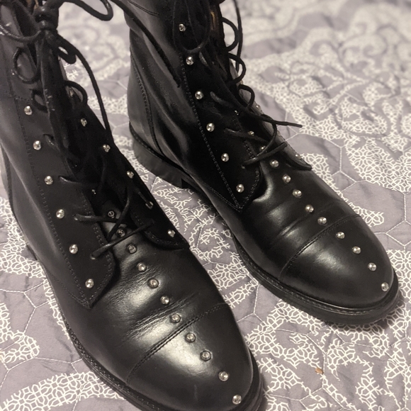 IRO like new, military studded lux leather boots - Picture 4 of 11